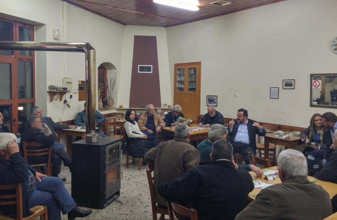 Σε χωριά της Μεσαράς ο Βασίλης Κεγκέρογλου