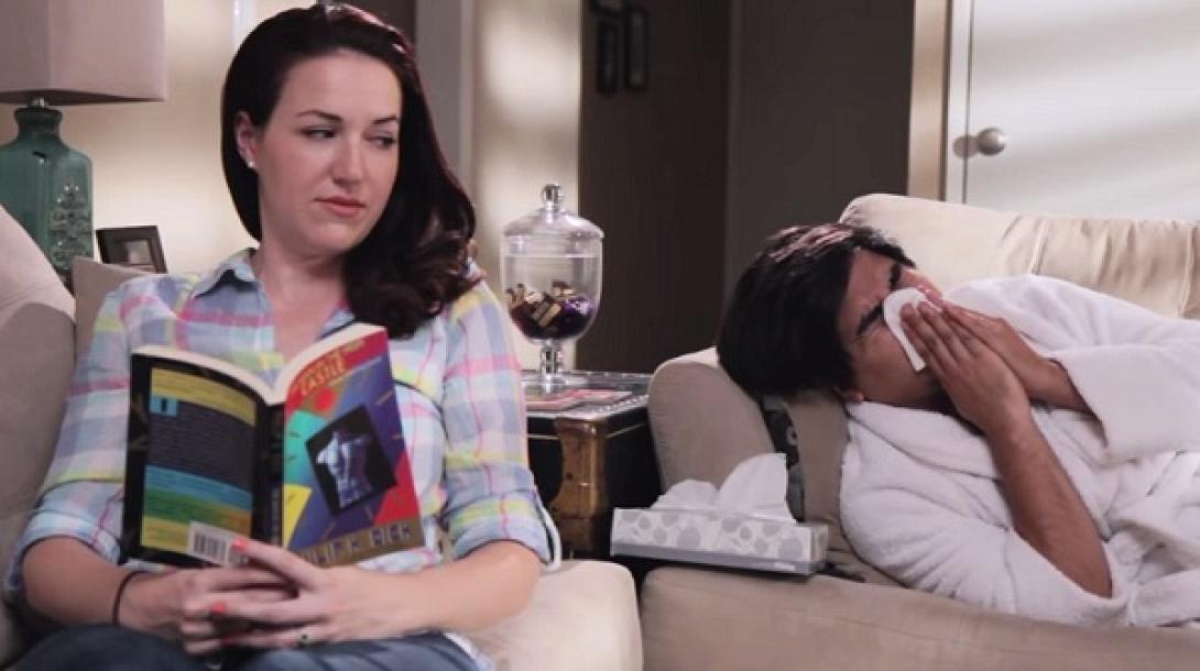 Έτσι κάνουν οι άντρες όταν αρρωσταίνουν... (βίντεο)