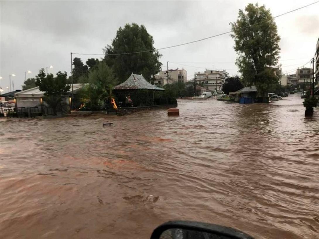 Εικόνες βιβλική καταστροφής στην Εύβοια