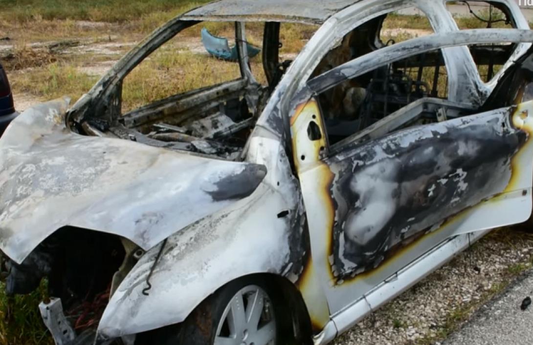 αυτοκίνητο - φωτιά - τροχαίο