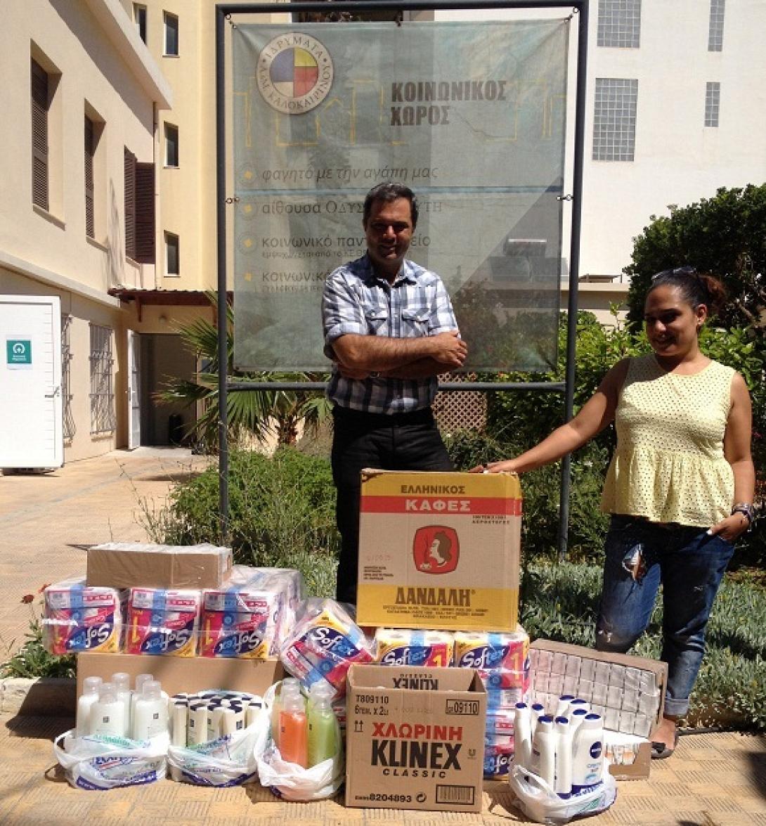 Είδη πρώτης ανάγκης στο Κοινωνικό Παντοπωλείο του δήμου Ηρακλείου