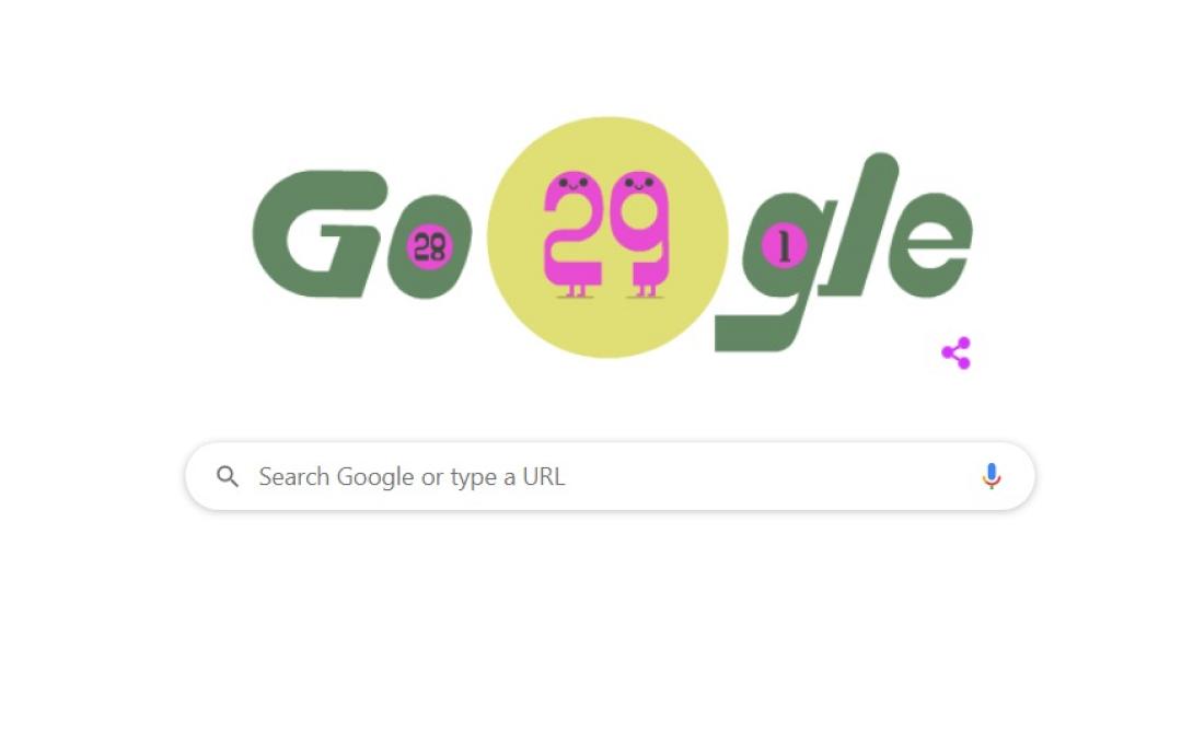 Το doodle της Google για την 29η Φεβρουαρίου