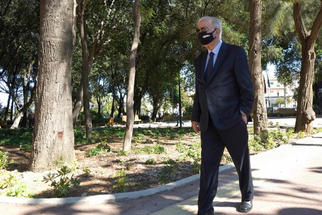 Ο δήμαρχος Βασίλης Λαμπρινός στο Πάρκο Γεωργιάδη