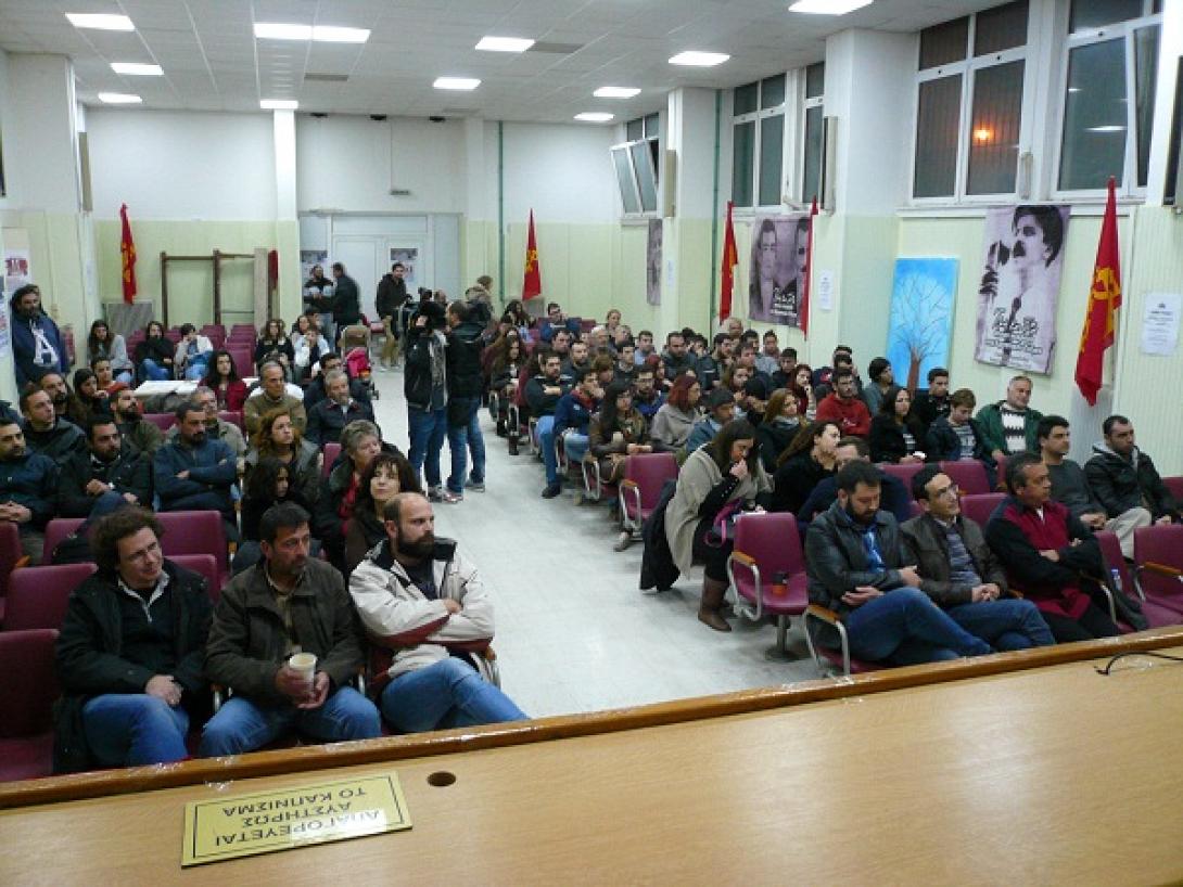 Ηράκλειο: Με επιτυχία η εκδήλωση του ΚΚΕ με τον Σωτήρη Ζαριανόπουλο