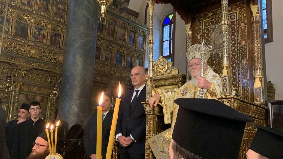 Συνάντηση Δένδια με τον Οικουμενικό Πατριάχη