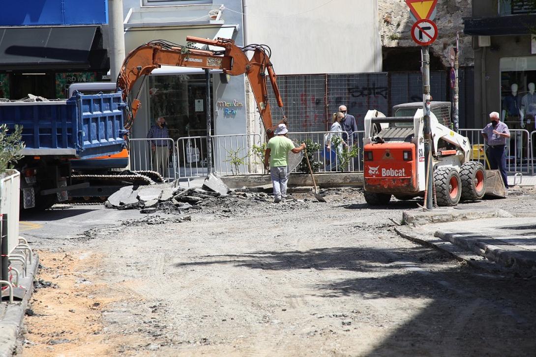 έργα ανάπλασης στο κέντρο του Ηρακλείου