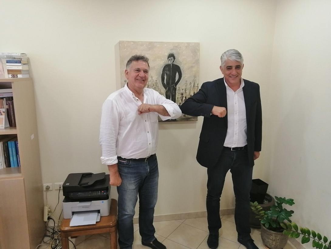 Συνάντηση Δημάρχου Μινώα Πεδιάδας Μ. Φραγκάκη με τον Γενικό Γραμματέα της ΚΕΔΕ Δ. Καφαντάρη