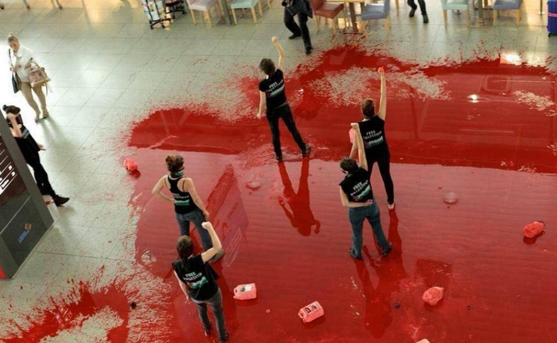 Βέλγιο: Με ψεύτικο αίμα οι διαμαρτυρίες για το Ισραήλ