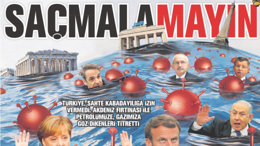 Τουρκική εφημερίδα παρουσιάζει Μητσοτάκη, Μακρόν, Μέρκελ ως … «ναυαγούς» στη Μεσόγειο