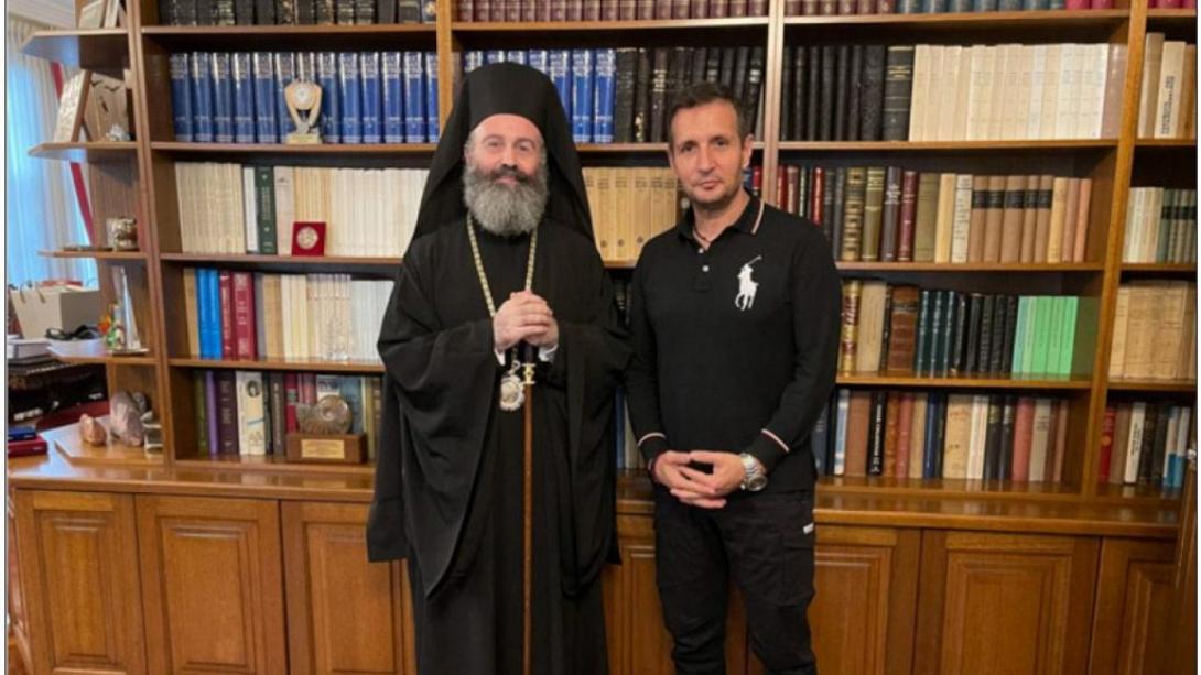 Δημήτρης Μπάσης - Συνάντηση με τον Αρχιεπίσκοπο Αυστραλίας