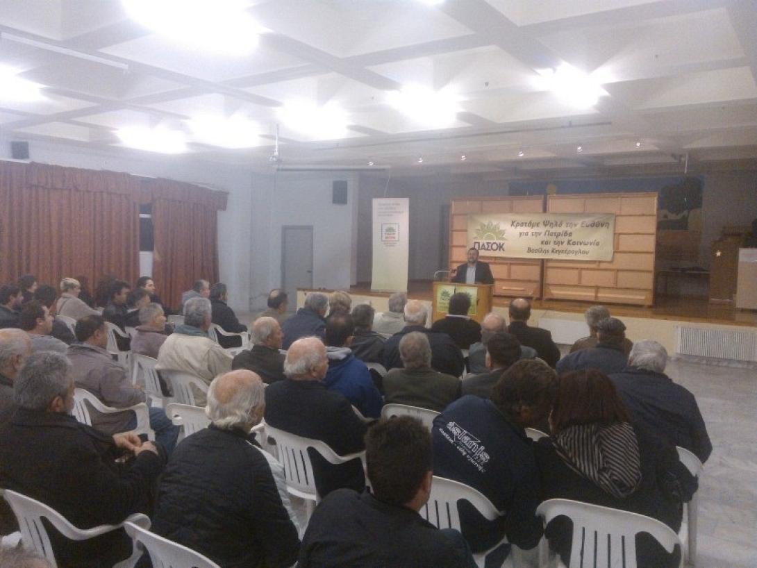 Πλήθος κόσμου στην προεκλογική εκδήλωση του Βασίλη Κεγκέρογλου στο Αρκαλοχώρι