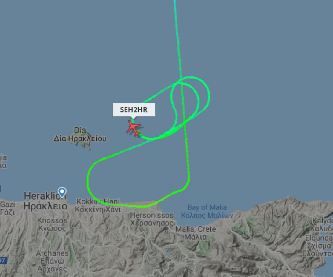 οι κινήσεις του αεροσκάφους λίγη ώρα αργότερα