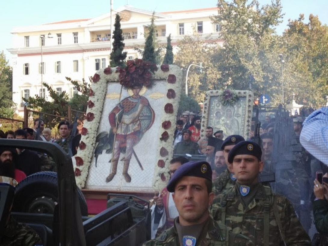 Λιτανεία της εικόνας του Αγίου Δημητρίου στη Θεσσαλονίκη