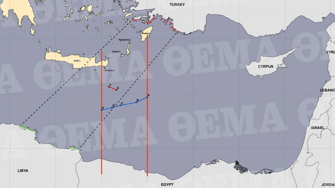 Αυτός είναι ο χάρτης της συμφωνίας μεταξύ Ελλάδας και Αιγύπτου