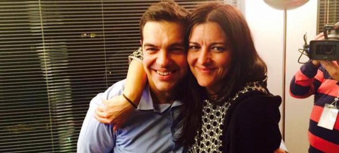 Η Μαρίζα Ματίας στο πλάι του Αλέξη Τσίπρα 