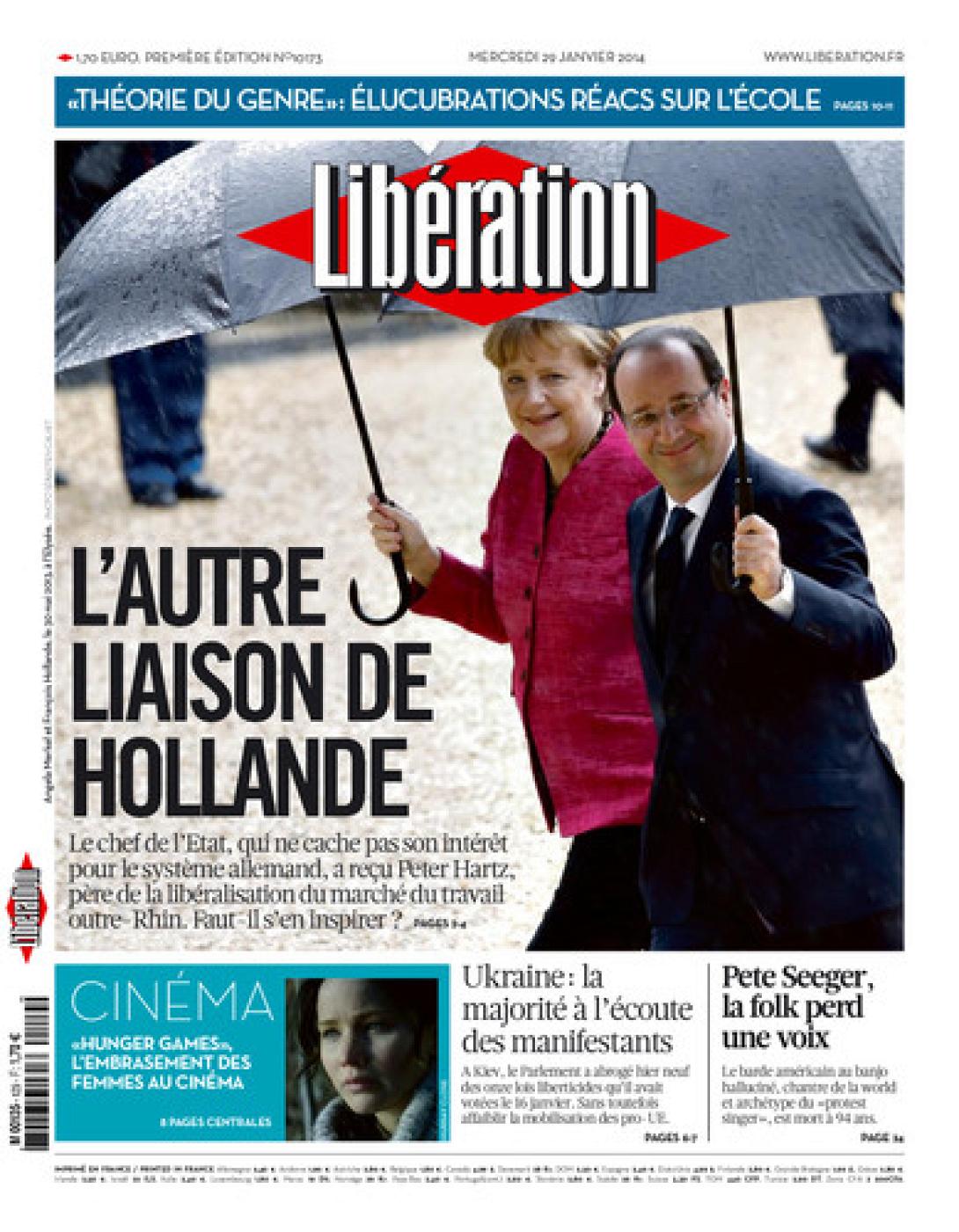  Liberation : Η Μέρκελ είναι ο πραγματικός &quot;έρωτας&quot; του Φρανσουά Ολάντ 