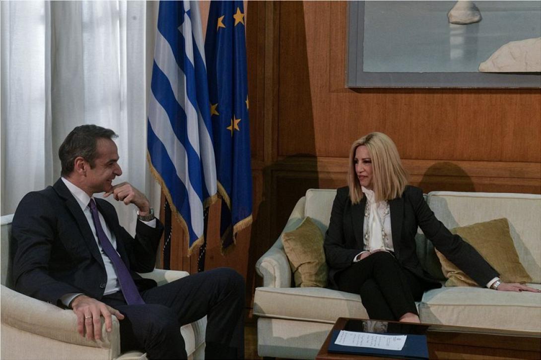 Ο Κυριάκος Μητσοτάκης με τη Φώφη Γεννηματά