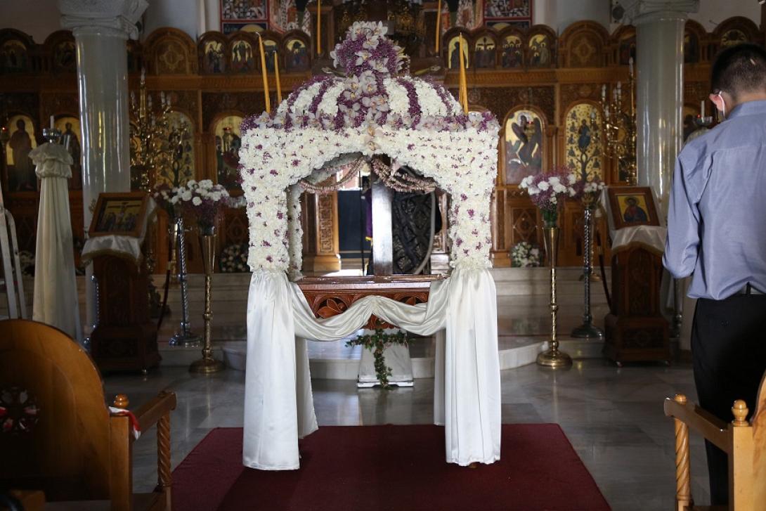 Επιτάφιος στον Ιερό της Παναγίας στον Μπεντεβή