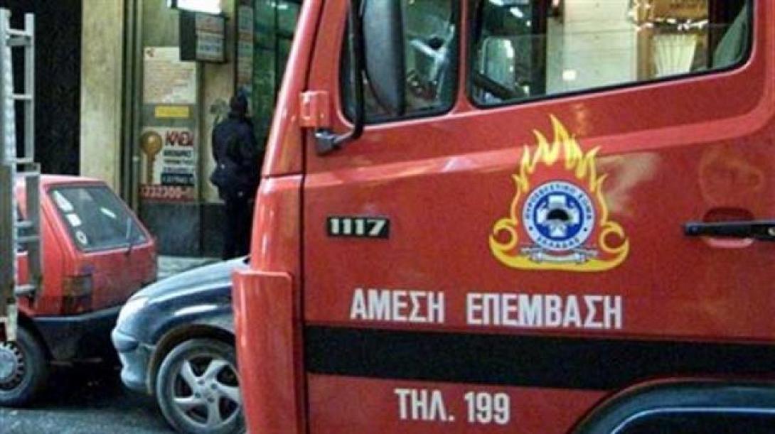 Κινητοποίηση της Π.Υ από φωτιά σε ισόγειο κτίσμα στο κέντρο του Ηρακλείου