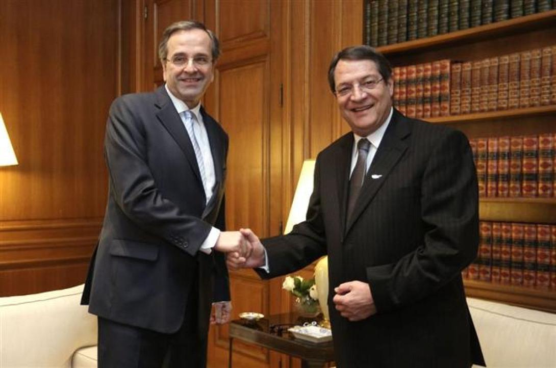 Το κυπριακό στο επίκεντρο της συνάντησης Σαμαρά - Αναστασιάδη