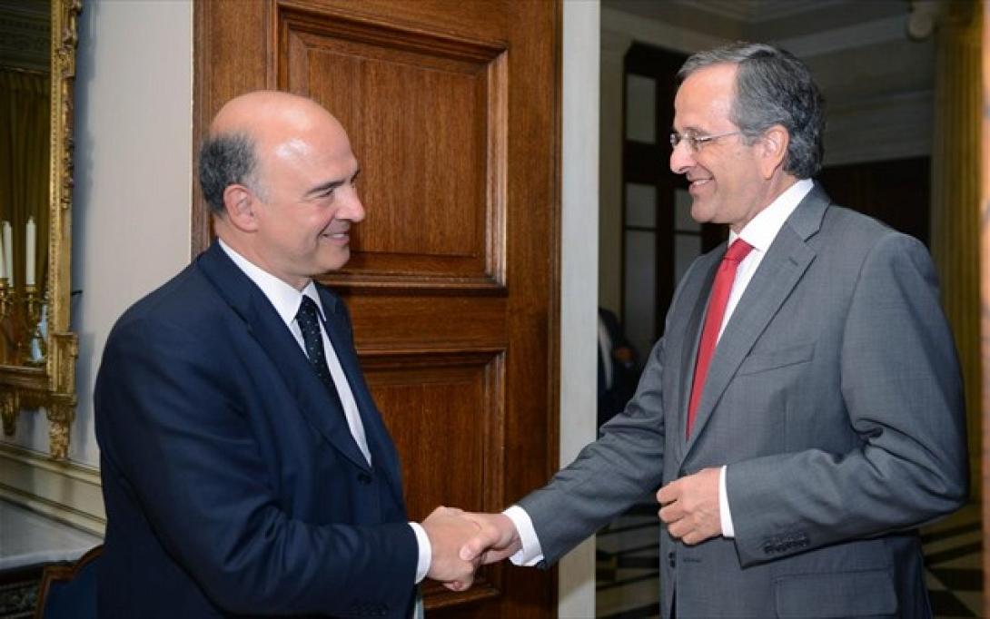Σε εξέλιξη η συνάντηση Αντ. Σαμαρά - Π. Μοσκοβισί