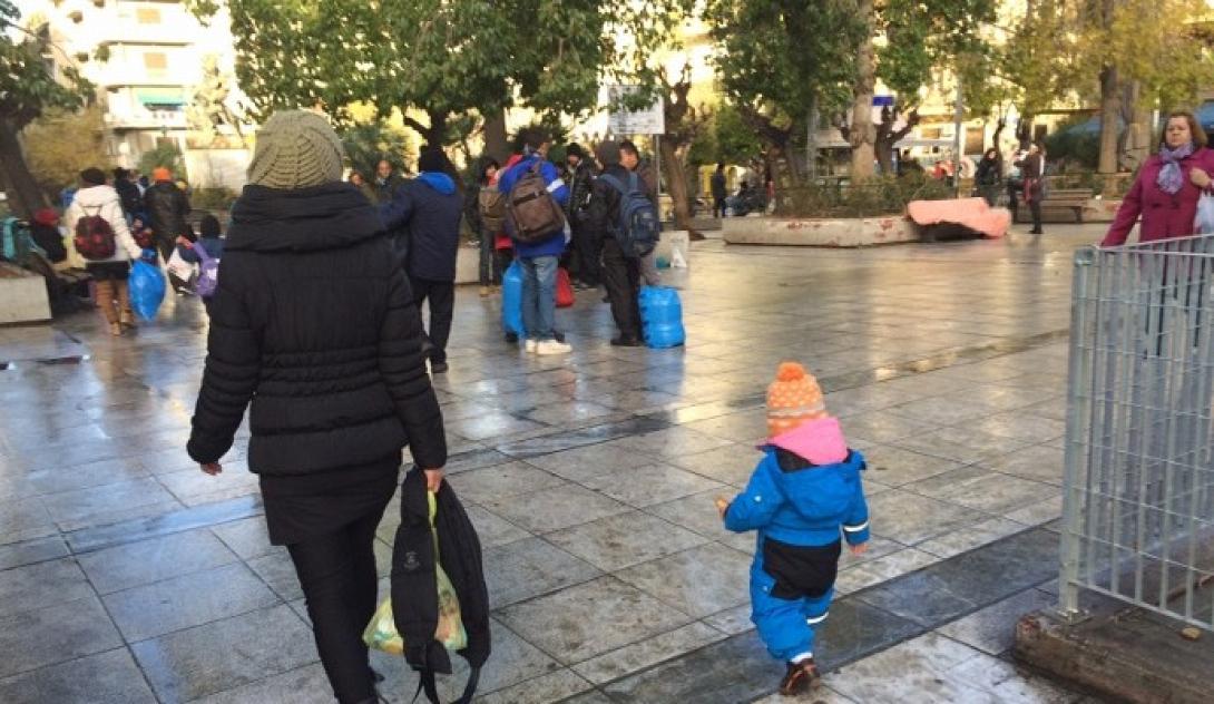 πρόσφυγες πλατεία Βικτωρίας