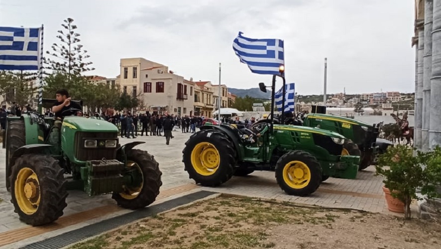 Από την κινητοποίηση των αγροτών στο Ρέθυμνο (φωτο goodnet.gr)