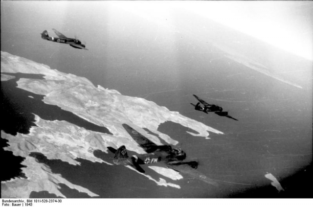Η Γερμανική πολεμική αεροπορία κυριαρχούσε στον αέρα.