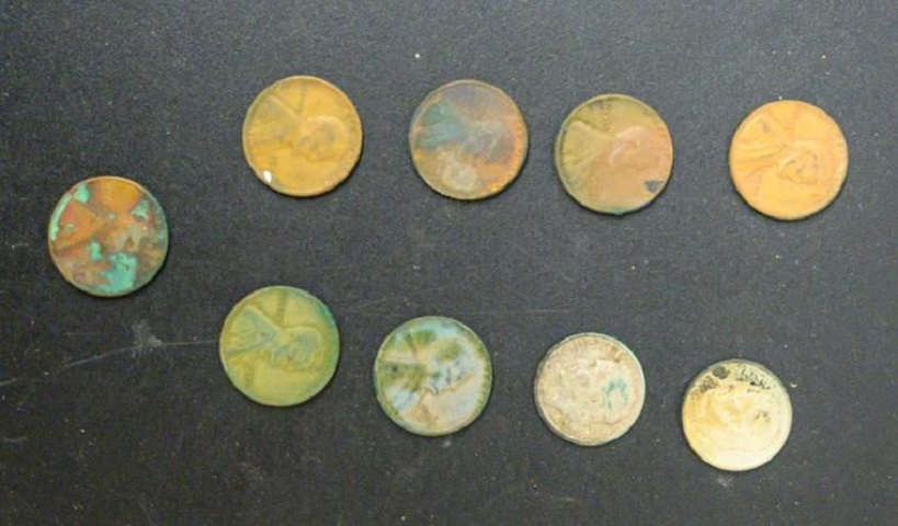 Εννέα κέρματα περιείχε το πορτοφόλι στο εσωτερικό του, που βρέθηκε μαζί με την τσάντα της Πάτι