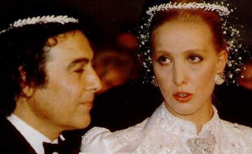 Ο Τόλης Βοσκόπουλος στο γάμο του με την Τζούλια Παπαδημητρίου